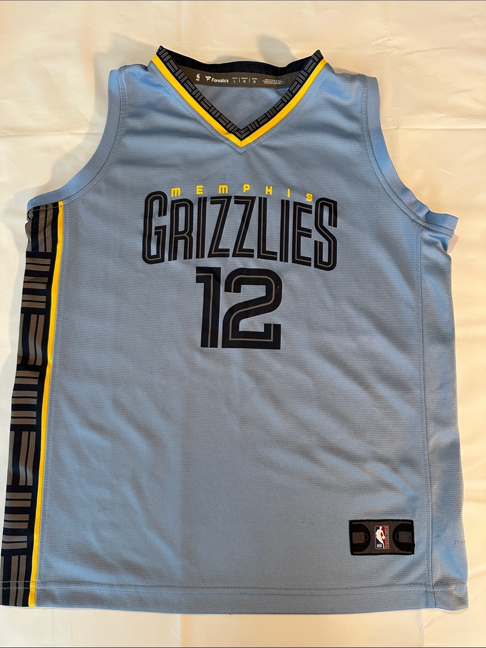 Youth Kids clothes Fanatics Memphis Grizzlies Light Blue #12 Basketball Jersey